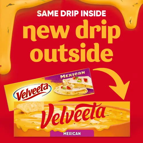 Velveeta Mexican Melting Cheese Dip & Sauce with Jalapeno Peppers, 32 oz Block thumbnail 2