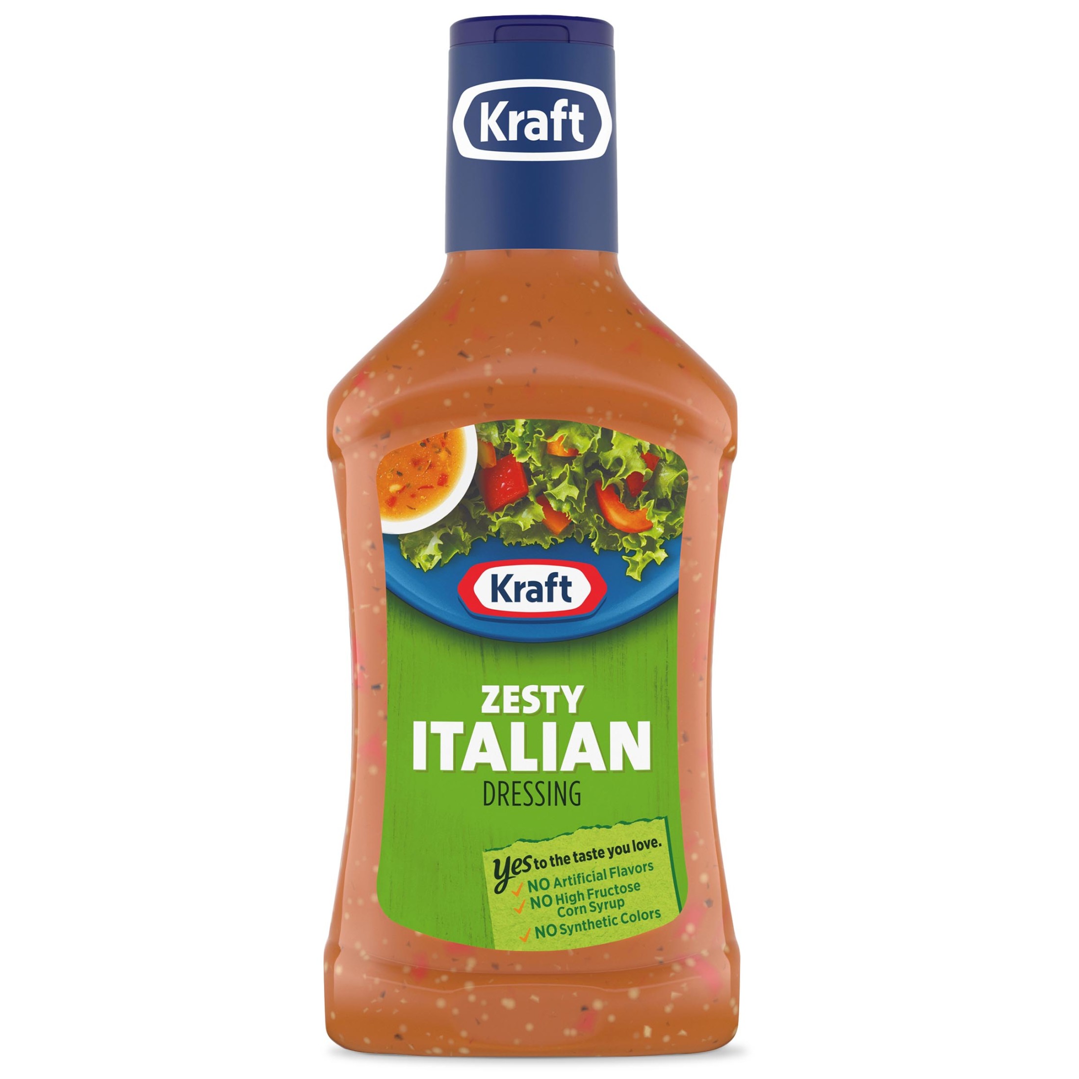 Kraft Zesty Italian Dressing, 16 fl oz Bottle