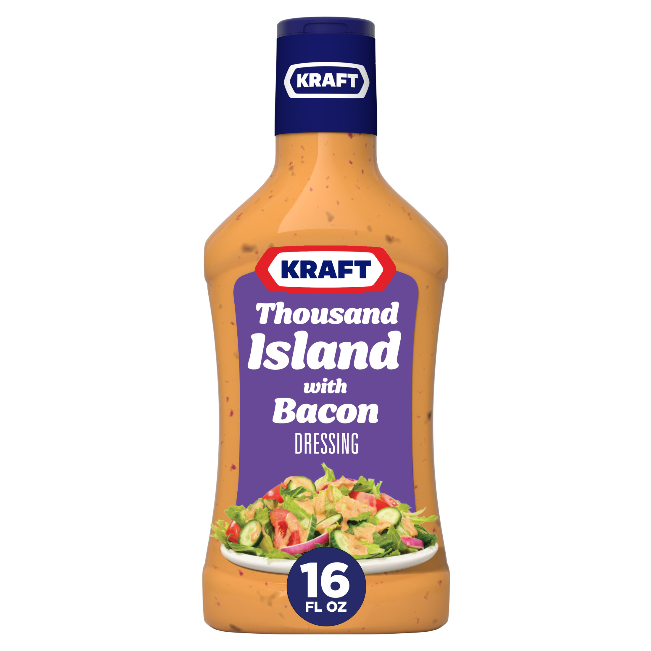 Kraft Thousand Island Dressing with Bacon, 16 fl oz Bottle