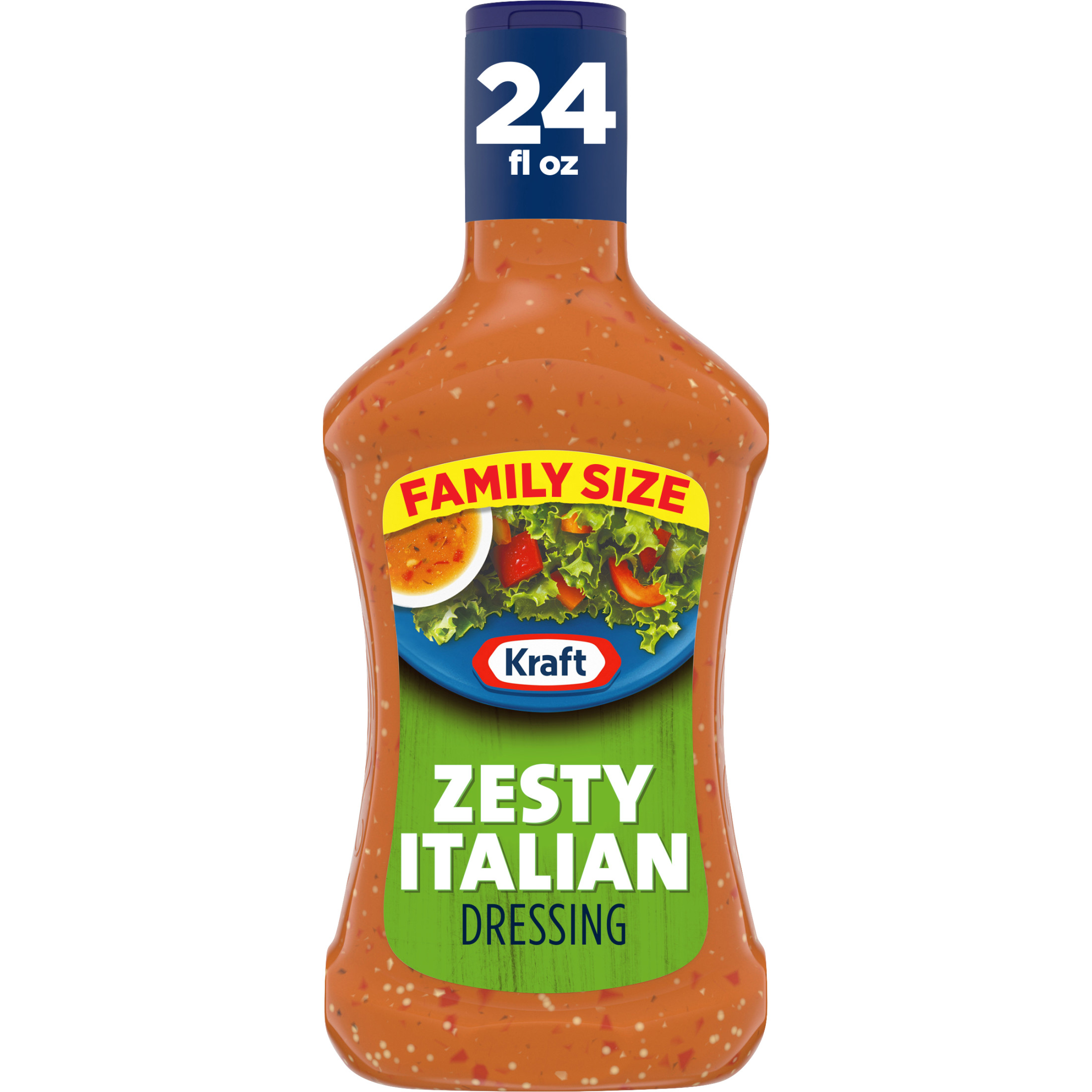 Kraft Zesty Italian Dressing Family Size, 24 fl oz Bottle