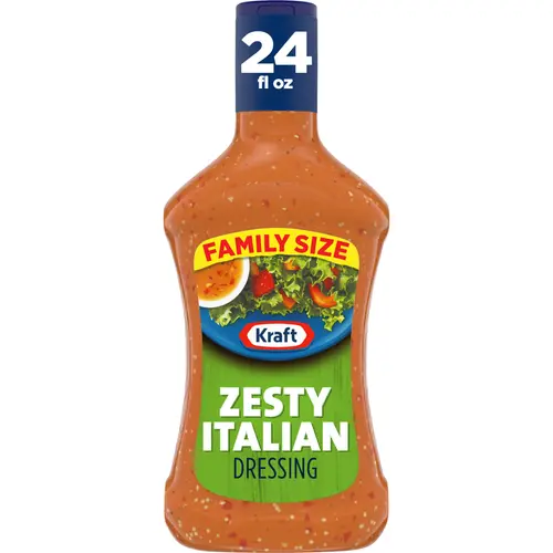 Kraft Zesty Italian Dressing Family Size, 24 fl oz Bottle