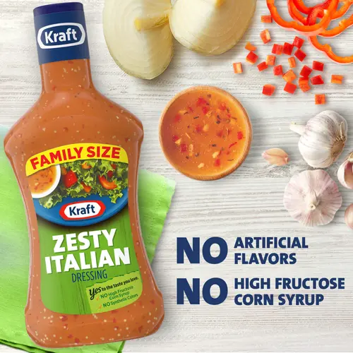 Kraft Zesty Italian Dressing Family Size, 24 fl oz Bottle thumbnail 3