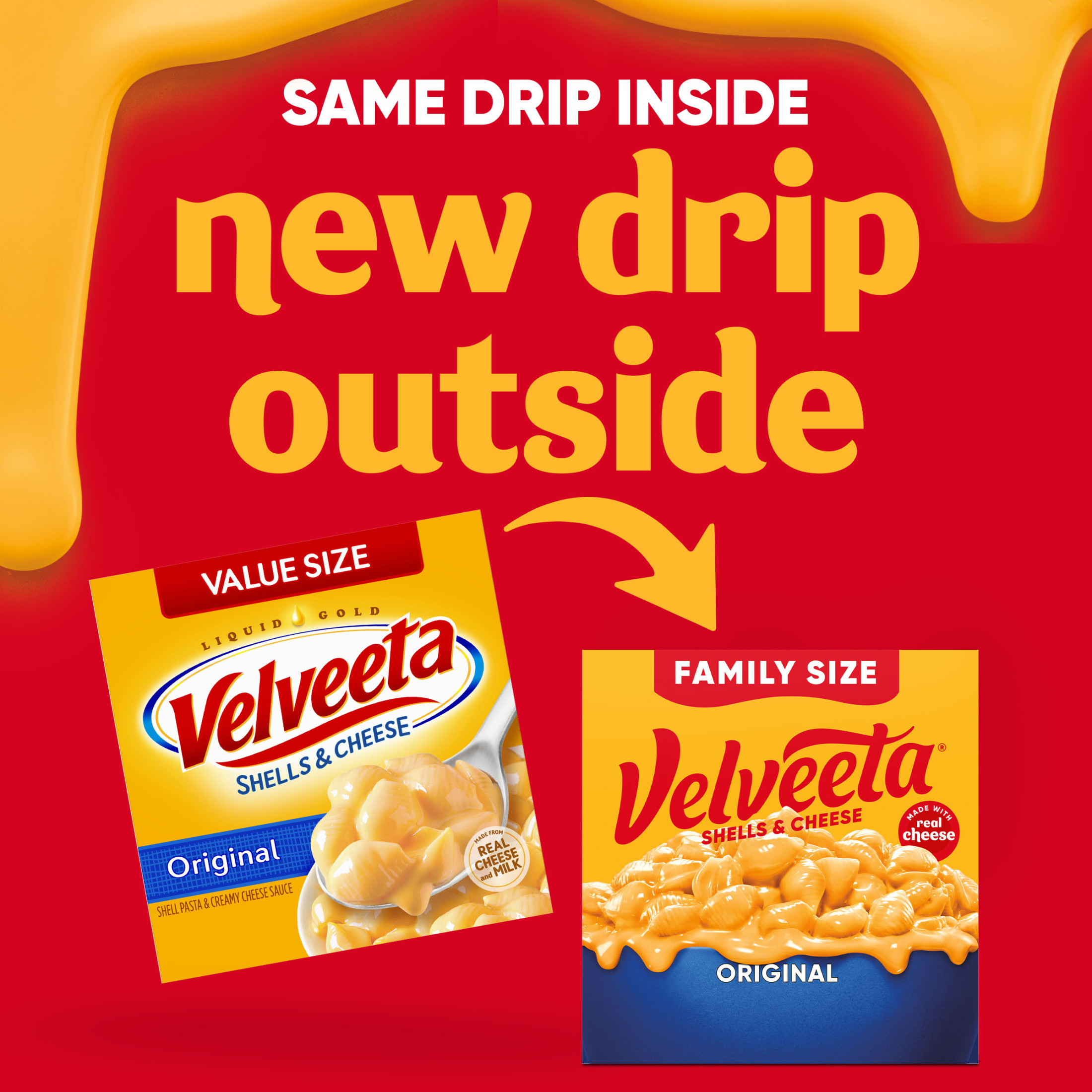 Velveeta Shells and Cheese Original Macaroni and Cheese Dinner Value Size, 24 oz Box thumbnail 2