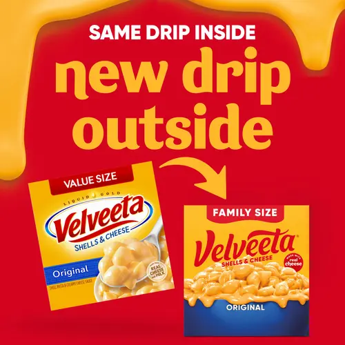 Velveeta Shells and Cheese Original Macaroni and Cheese Dinner Value Size, 24 oz Box thumbnail 2