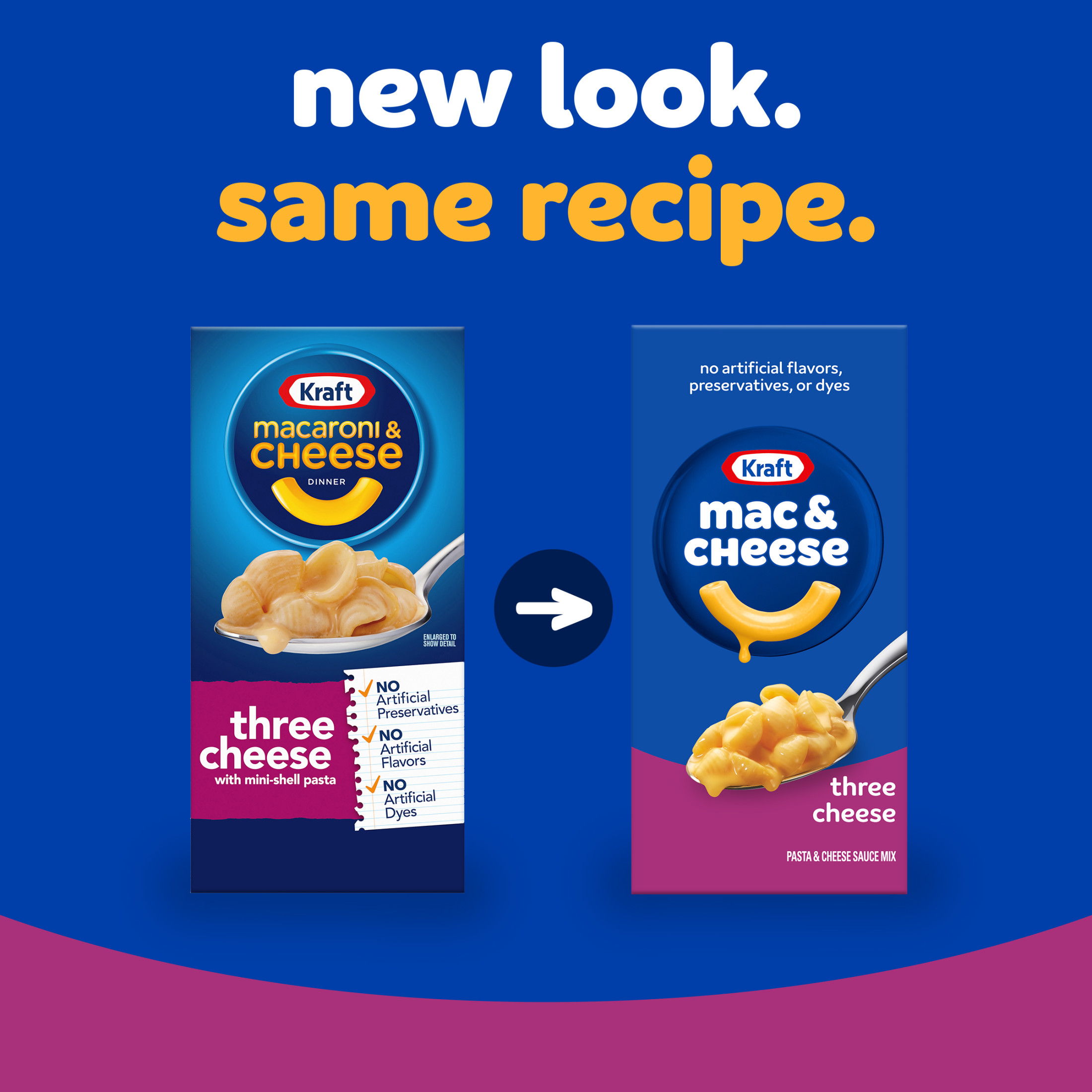 Kraft Three Cheese Mac N Cheese Dinner with Mini-Shell Pasta, 7.25 oz Box, Shelf-Stable thumbnail 2