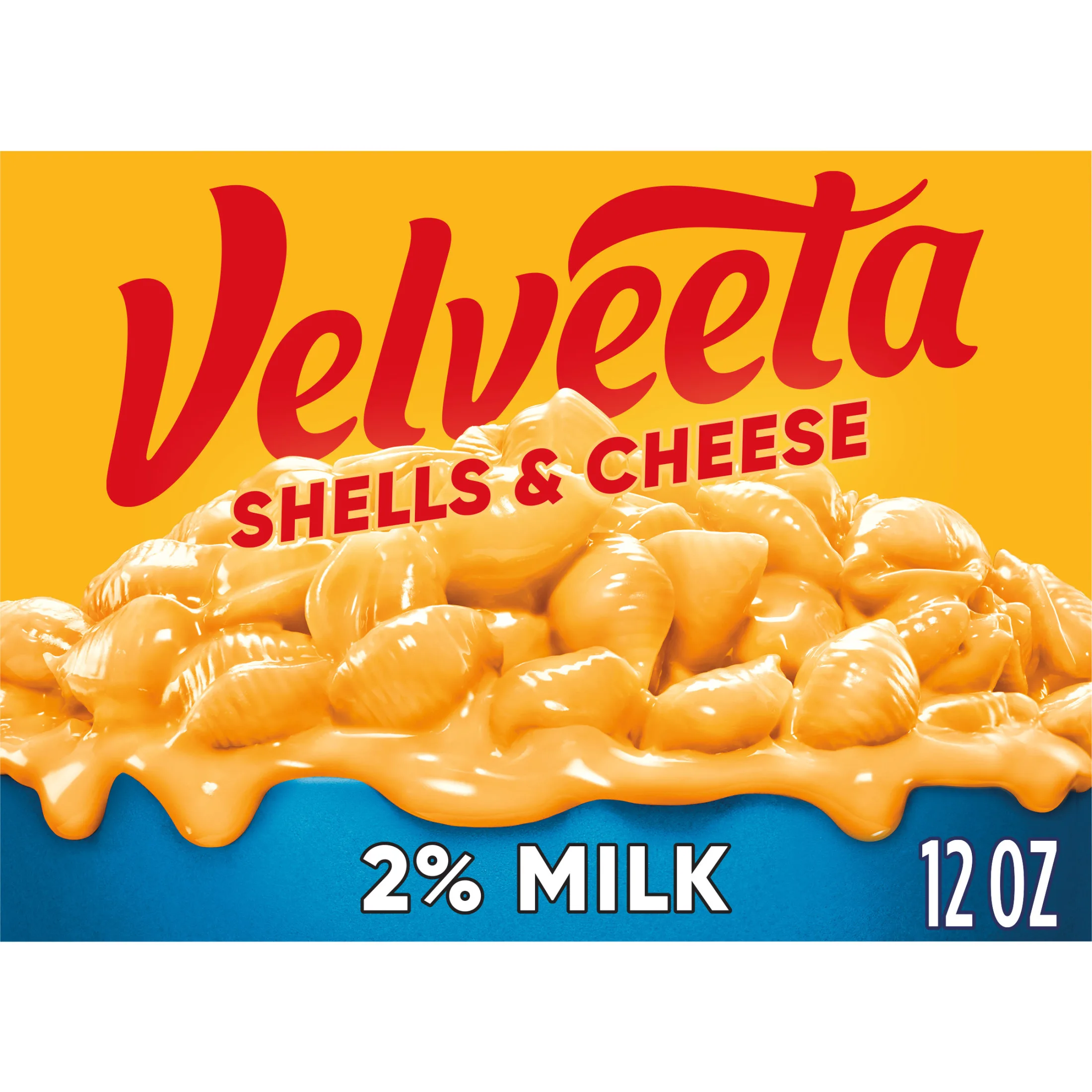 Velveeta Shells and Cheese Mac N Cheese Dinner with 2% Milk Cheese, 12 oz Box, Shelf-Stable
