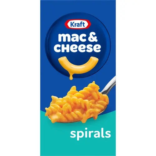 Kraft Spirals Original Mac N Cheese Dinner, 5.5 oz Box, Shelf-Stable