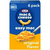 Kraft Easy Mac Original Mac N Cheese Microwavable Dinner, 6 ct Packets, Shelf-Stable