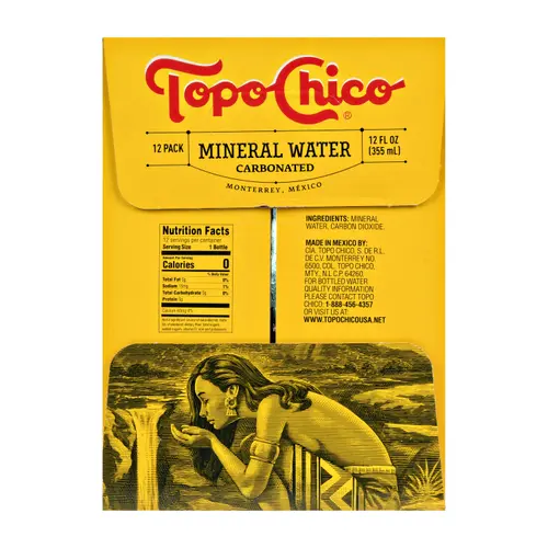 Topo Chico Sparkling Mineral Water Glass Bottles, 12 fl oz, 12 Pack thumbnail 2
