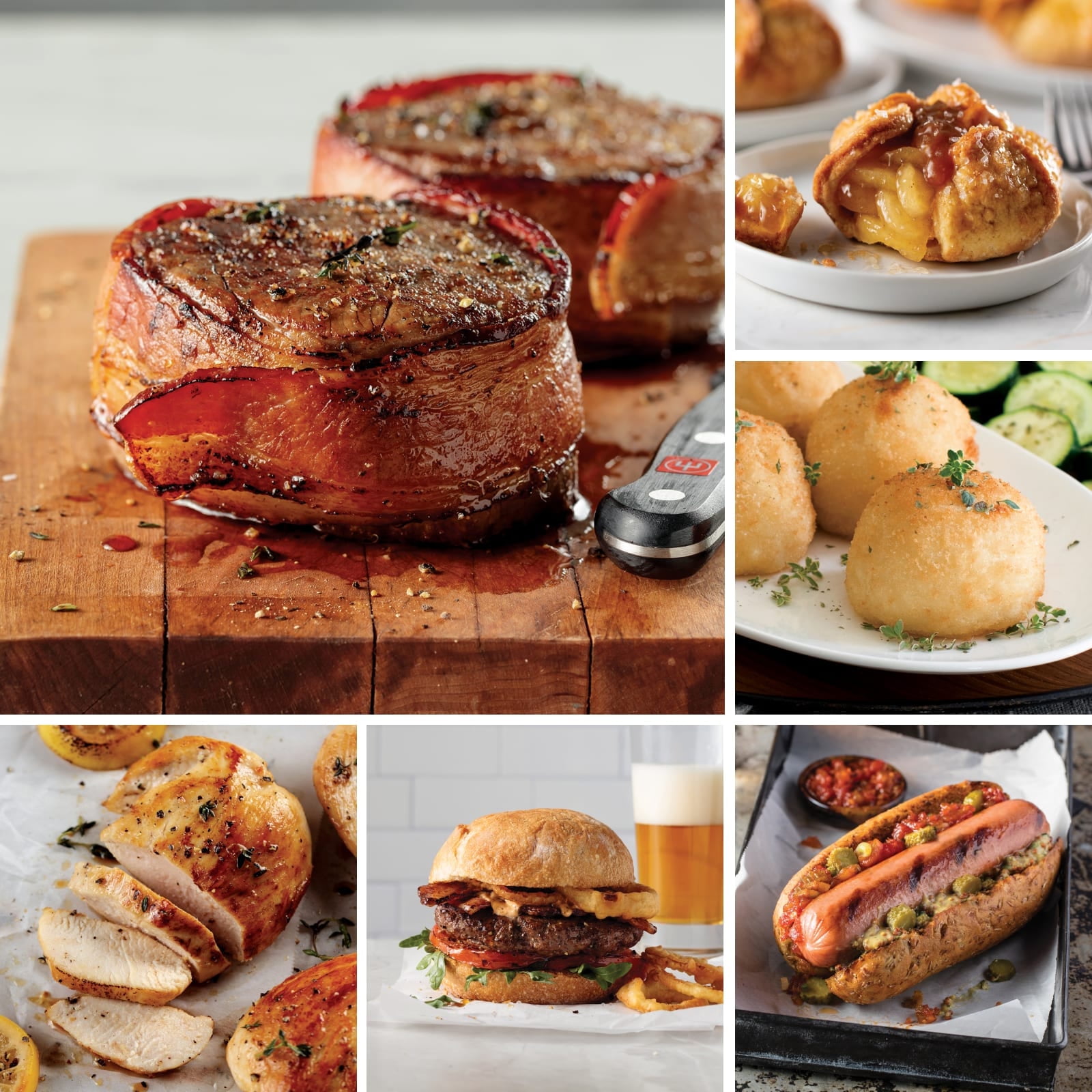 Omaha Steaks Favorites Gift Basket (4x Bacon-Wrapped Filet Mignon, 4 Air-Chilled Boneless Chicken Breasts, 4x Omaha Steaks Burge