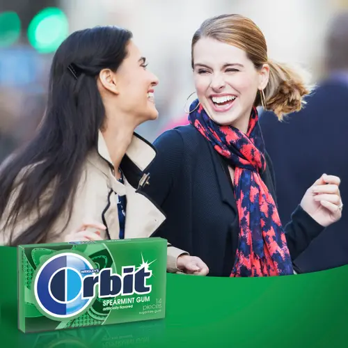 Orbit Gum Spearmint Sugar Free Chewing Gum, Single Pack - 14 Piece thumbnail 3