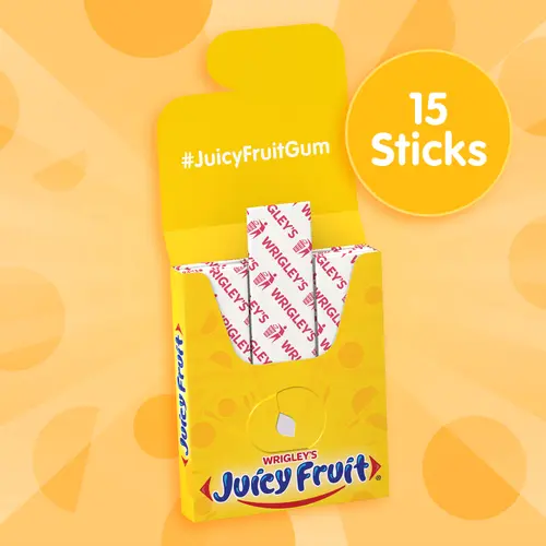 Juicy Fruit Original Bubble Gum, Single Pack - 15 Pieces thumbnail 3