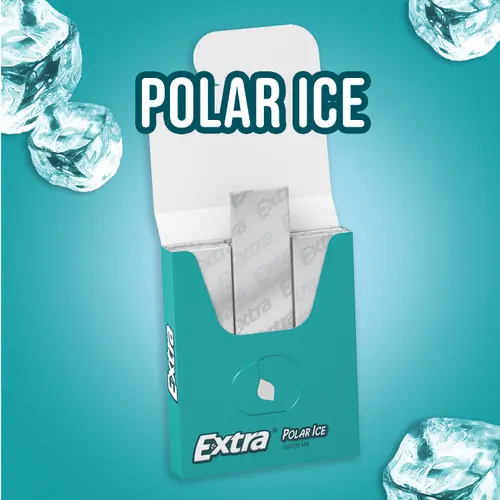 Extra Gum Polar Ice Sugar Free Chewing Gum, Single Pack - 15 Sticks thumbnail 2