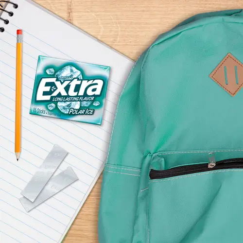 Extra Gum Polar Ice Sugar Free Chewing Gum, Single Pack - 15 Sticks thumbnail 4