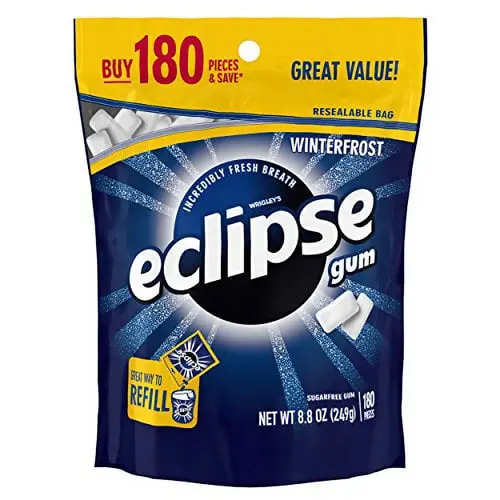 Eclipse Winterfrost Sugar Free Chewing Gum, Value Pack - 180 ct Bag thumbnail 3