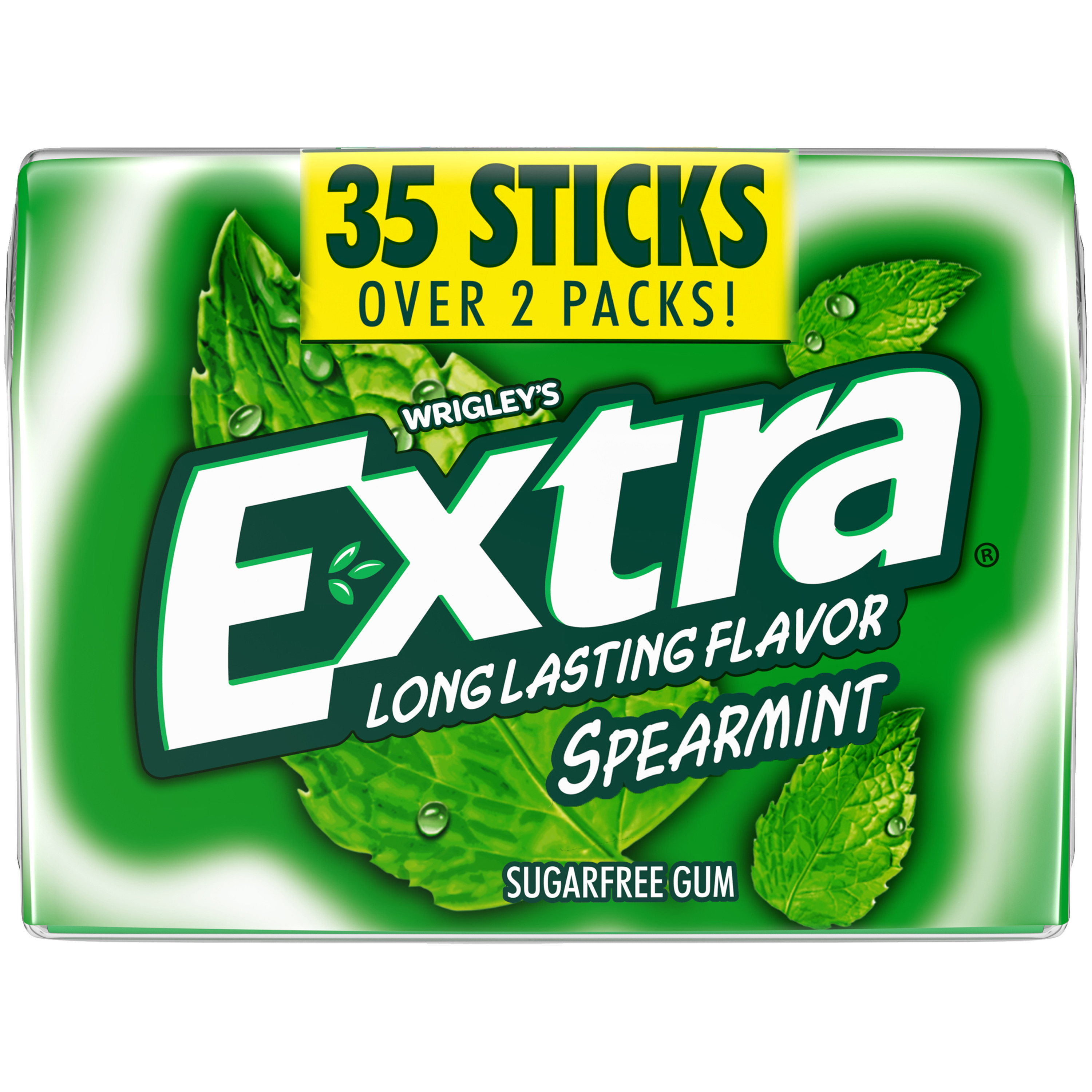 Extra Gum Spearmint Sugar Free Chewing Gum Pack - 35 ct