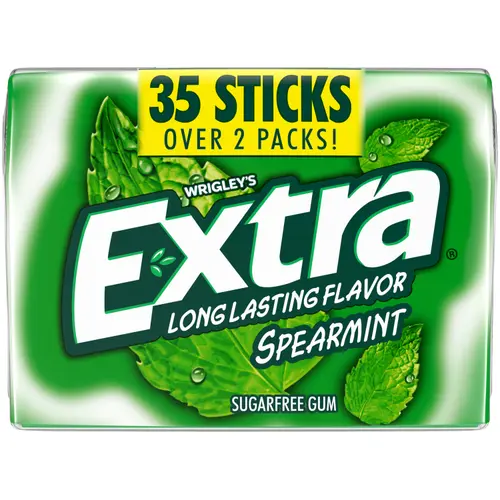 Extra Gum Spearmint Sugar Free Chewing Gum Pack - 35 ct