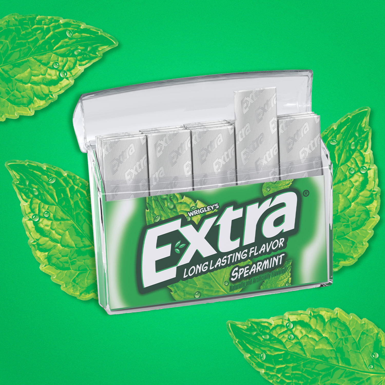 Extra Gum Spearmint Sugar Free Chewing Gum Pack - 35 ct thumbnail 3