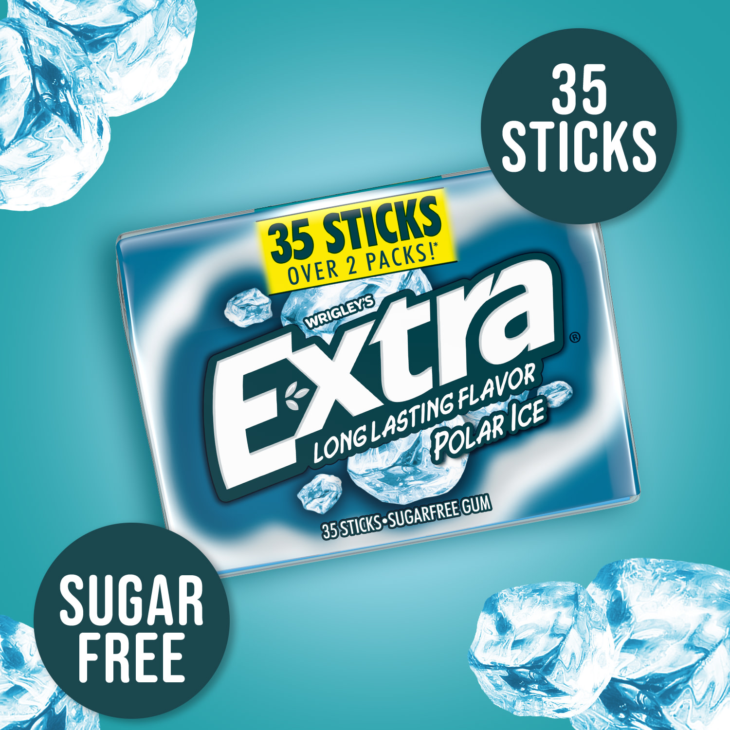Extra Polar Ice Sugar Free Chewing Gum - 35 ct Pack thumbnail 3