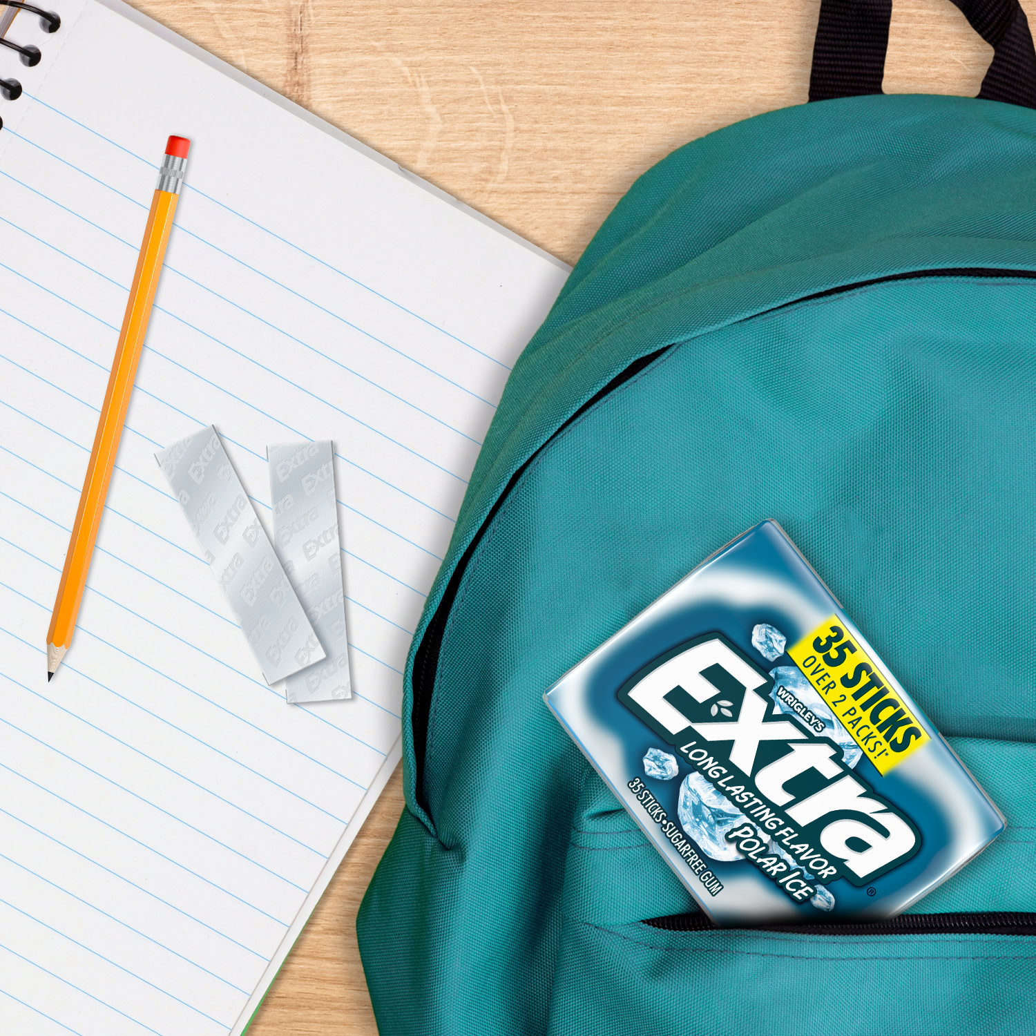 Extra Polar Ice Sugar Free Chewing Gum - 35 ct Pack thumbnail 4