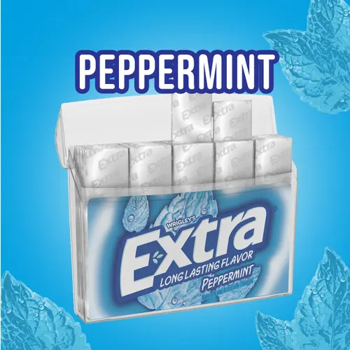Extra Gum Peppermint Sugar Free Chewing Gum - 35 Stick Bulk Pack thumbnail 2