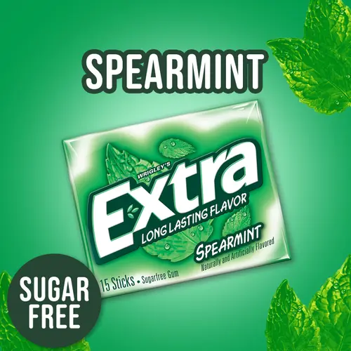 Extra Spearmint Sugar Free Chewing Gum - 15 ct (8 Pack) thumbnail 3