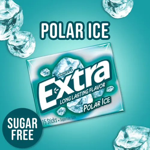 Extra Polar Ice Sugar Free Chewing Gum Bulk - 15 Count (8 Pack) thumbnail 3