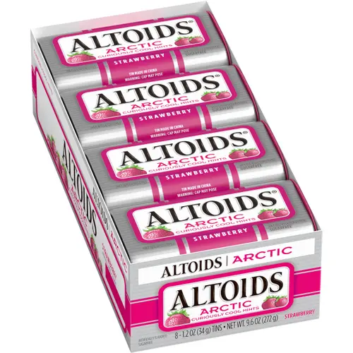 ALTOIDS Arctic Strawberry Sugar Free Breath Mints, 1.2 oz. (Pack of 8)