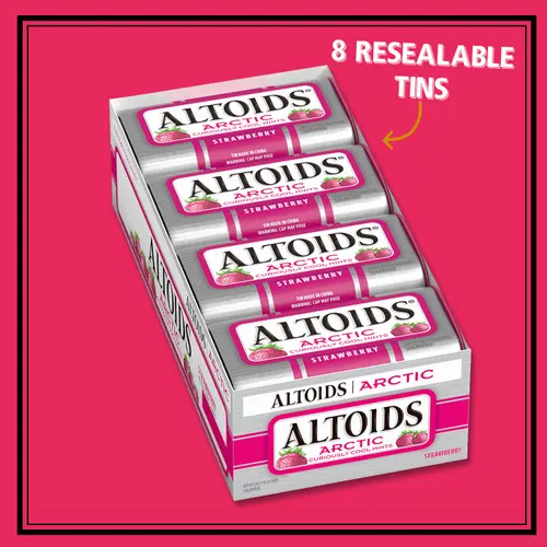 ALTOIDS Arctic Strawberry Sugar Free Breath Mints, 1.2 oz. (Pack of 8) thumbnail 3