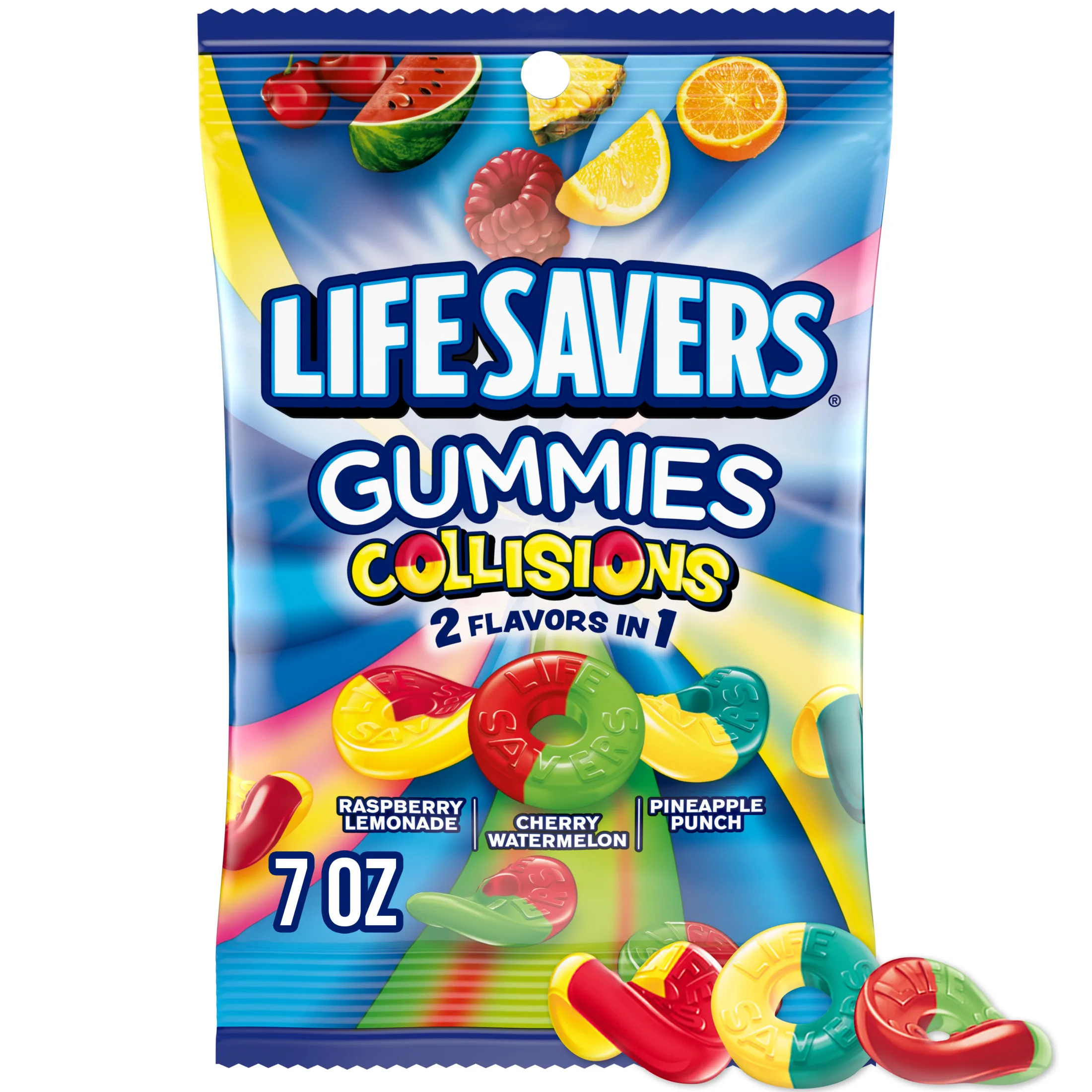 Life Savers Gummies Collisions Gummy Candy Fruit Mix - 7 oz Bag