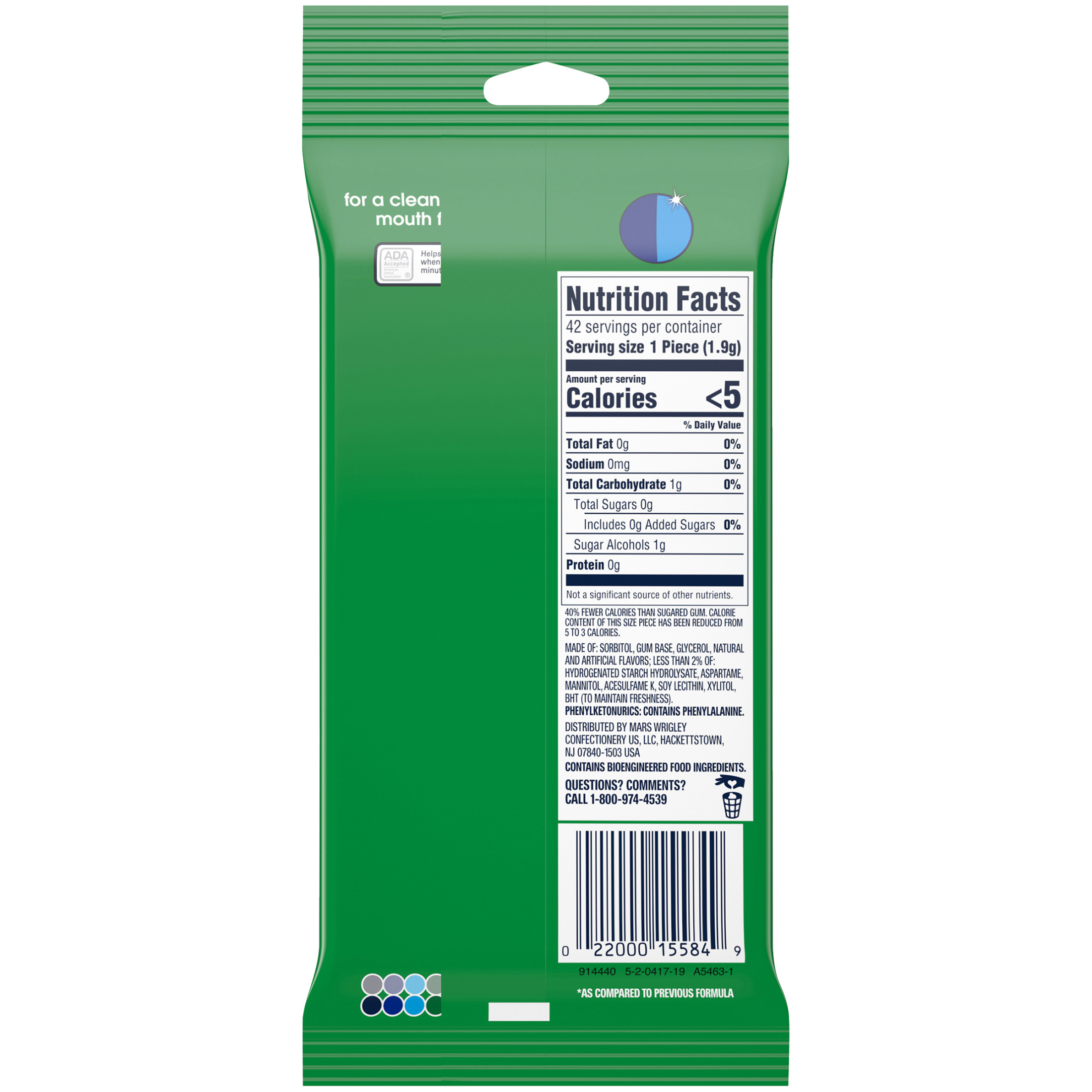 Orbit Spearmint Sugar Free Chewing Gum Travel Essentials - 3 Ct Pack thumbnail 2