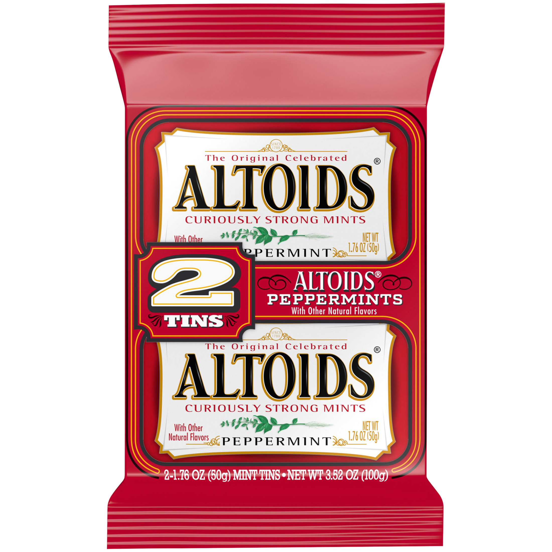 Altoids Peppermint Breath Mint Tins - 3.52 oz (Pack of 2)