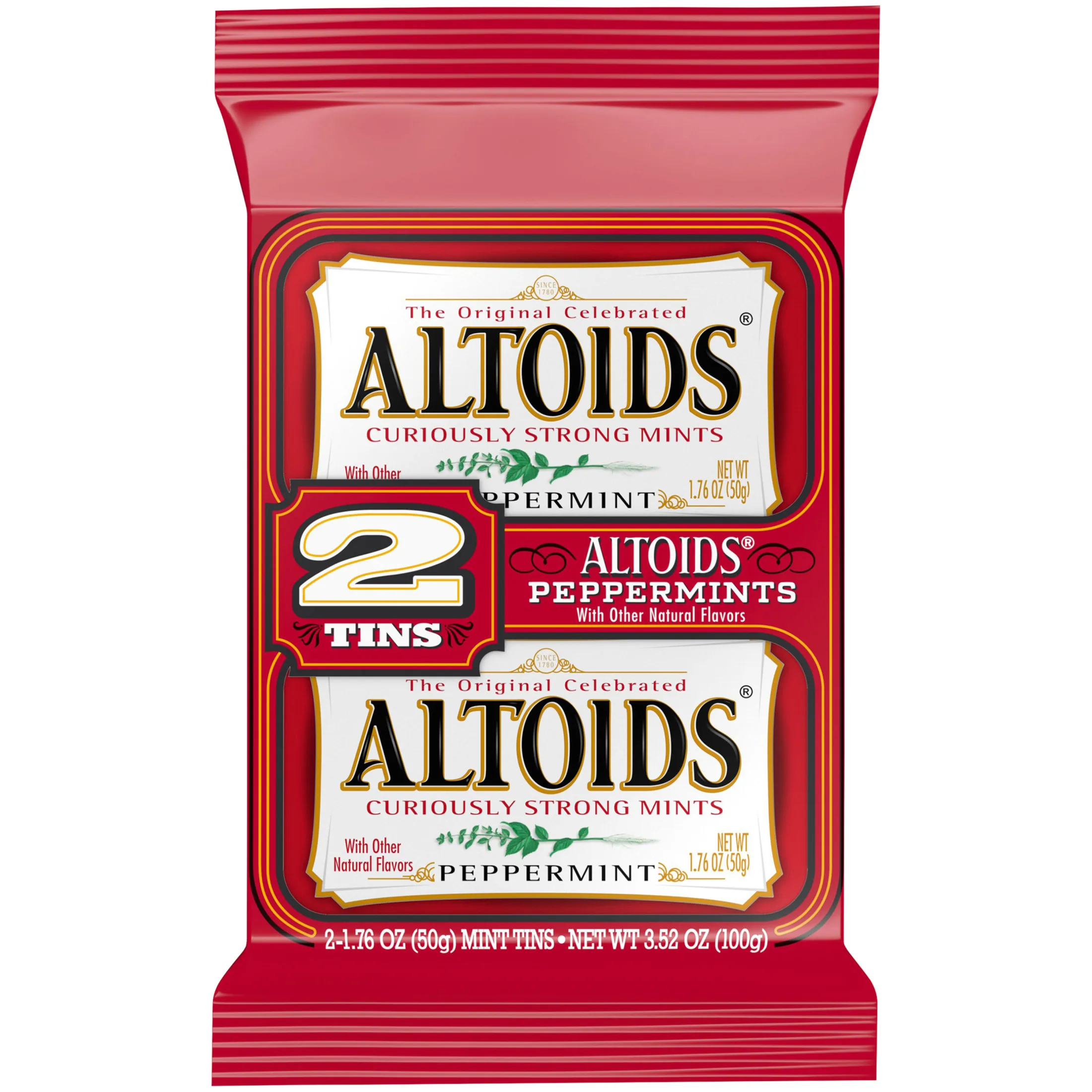 Altoids Peppermint Breath Mint Tins - 3.52 oz (Pack of 2)