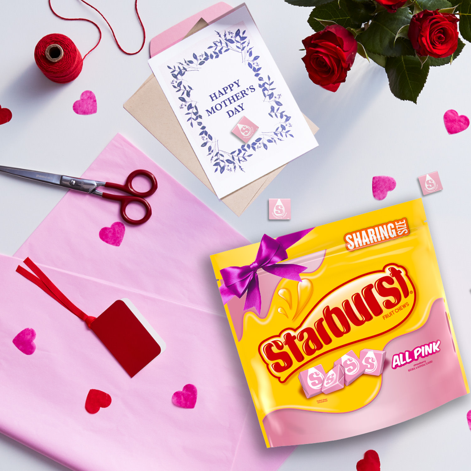 Starburst All Pink Fruit Chews Chewy Candy, Sharing Size - 15.6 oz Bag thumbnail 4