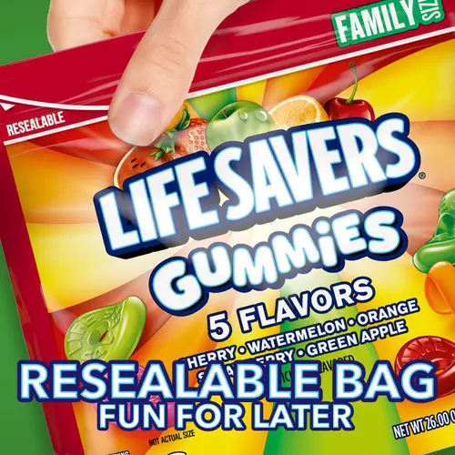 Life Savers Gummies 5 Flavors Gummy Summer Candy, Family Size - 26 oz Bag thumbnail 4