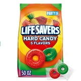 LIFE SAVERS Hard Candy, 5 Flavors Individually Wrapped Fruit Candy, Party Size, 50 oz Bag