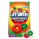 LIFE SAVERS Hard Candy, 5 Flavors Individually Wrapped Fruit Candy, Party Size, 50 oz Bag