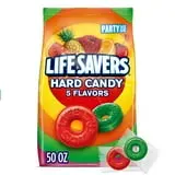 LIFE SAVERS Hard Candy, 5 Flavors Individually Wrapped Fruit Candy, Party Size, 50 oz Bag