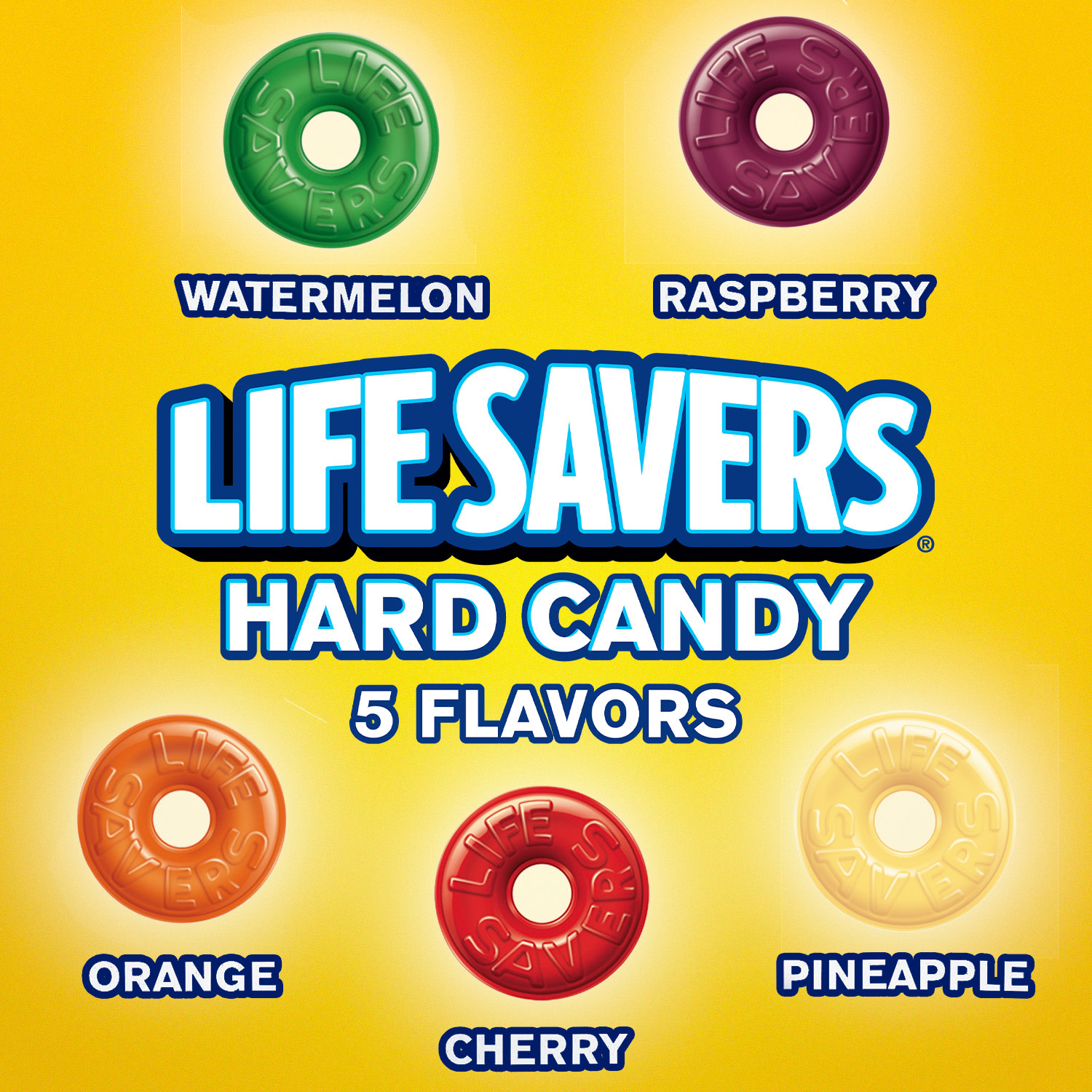LIFE SAVERS Hard Candy, 5 Flavors Individually Wrapped Fruit Candy, Party Size, 50 oz Bag thumbnail 2