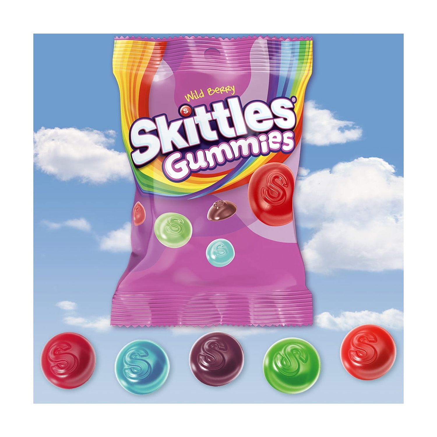 Skittles Wild Berry Gummy Candy - 5.8 oz Bag thumbnail 2