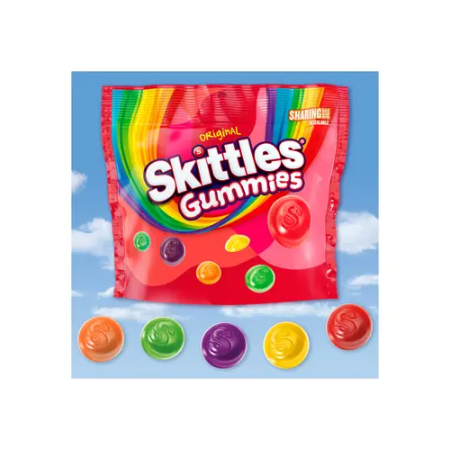 Skittles Gummies Original Gummy Candy, Sharing Size - 12 oz Bag thumbnail 2