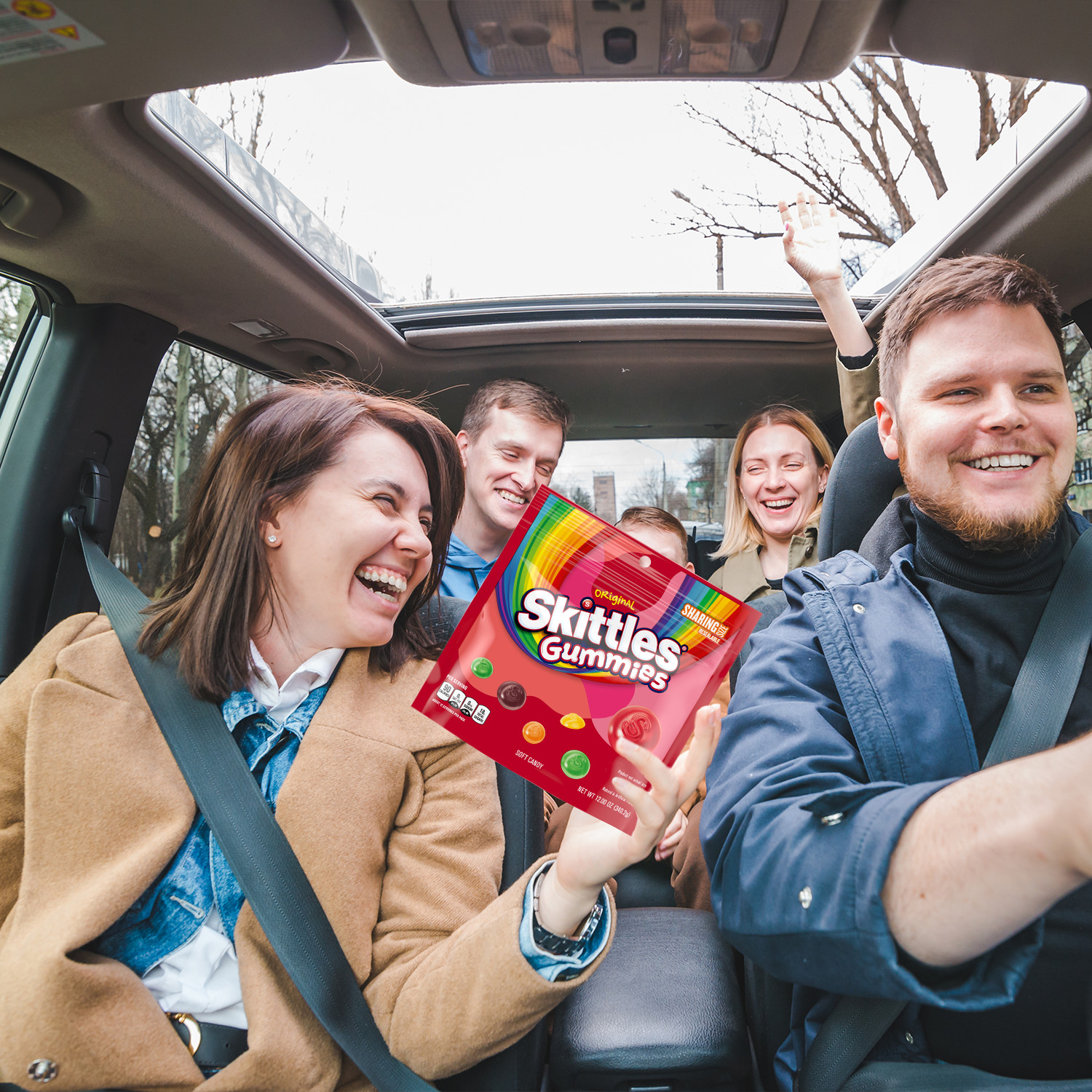 Skittles Gummies Original Gummy Candy, Sharing Size - 12 oz Bag thumbnail 4