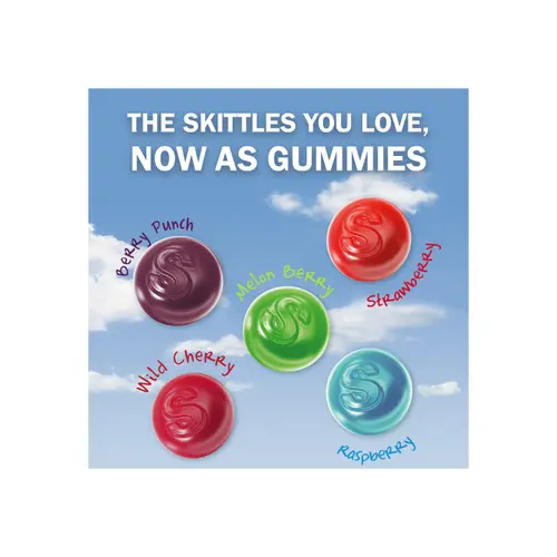 Skittles Gummies Wild Berry Gummy Candy, Sharing Size - 12 oz Resealable Bag thumbnail 3