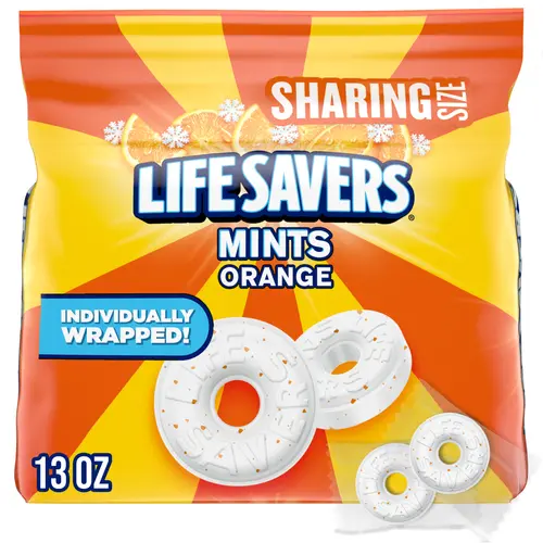 Life Savers Orange Breath Mint Hard Candy, Sharing Size - 13 oz Bag