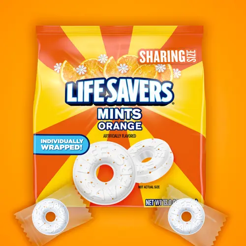 Life Savers Orange Breath Mint Hard Candy, Sharing Size - 13 oz Bag thumbnail 2