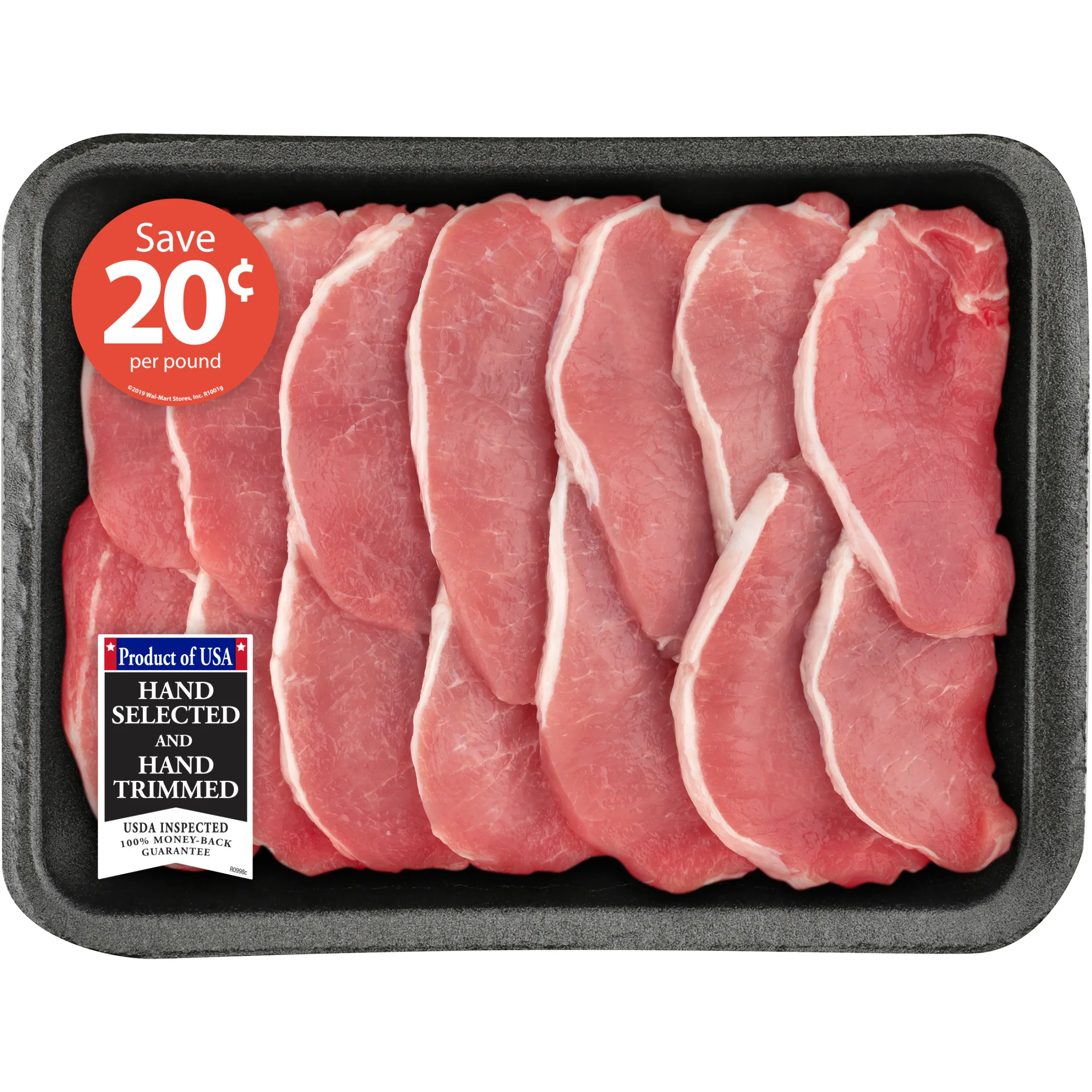 Pork Center Cut Loin Chops Thin Boneless Family Pack, 2.0 - 3.2 lb Tray