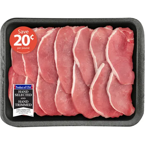 Pork Center Cut Loin Chops Thin Boneless Family Pack, 2.0 - 3.2 lb Tray