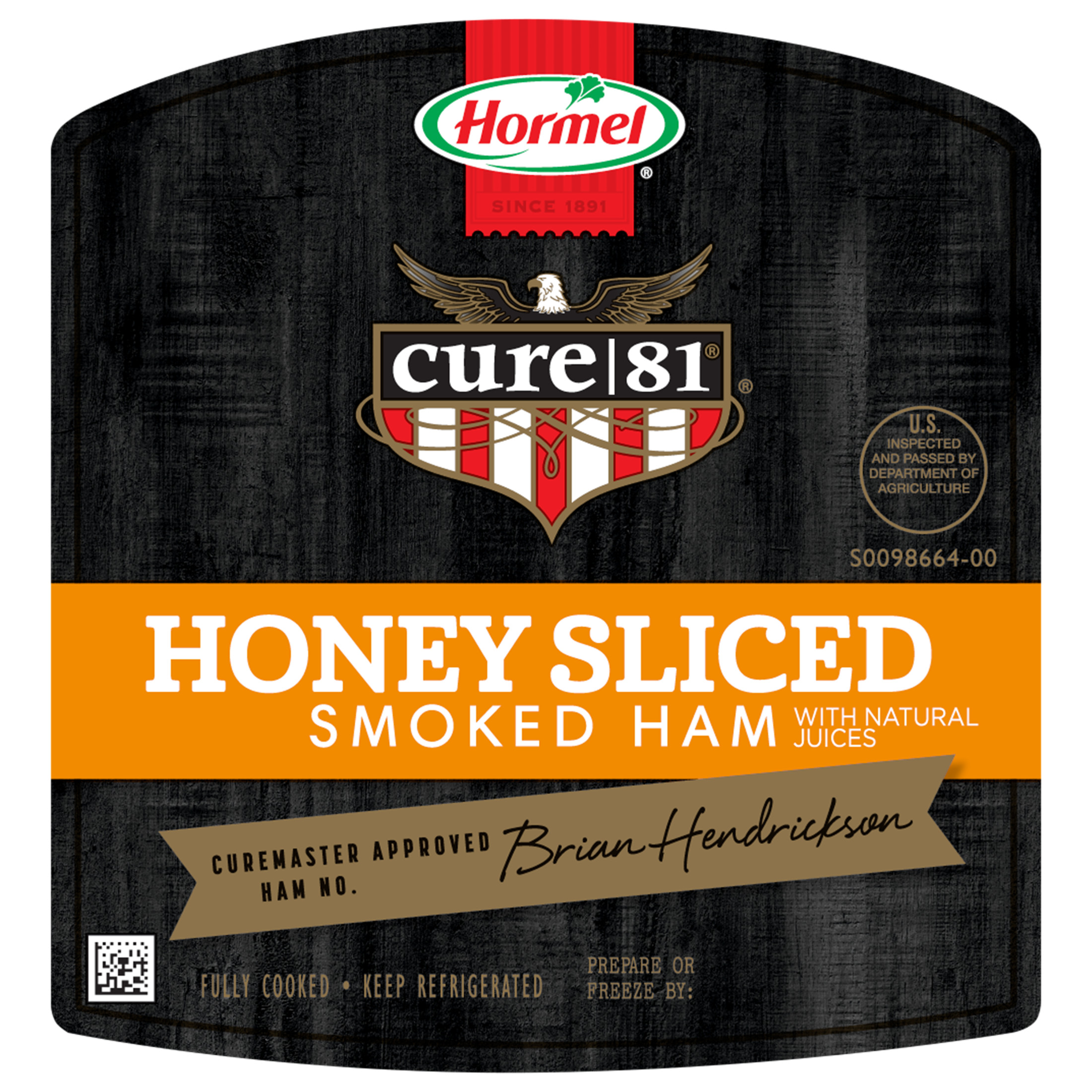 HORMEL CURE 81 Honey Cured Sliced Boneless Quarter Ham, Refrigerated, 1.5-3.0 lb Plastic Vacuum Pack