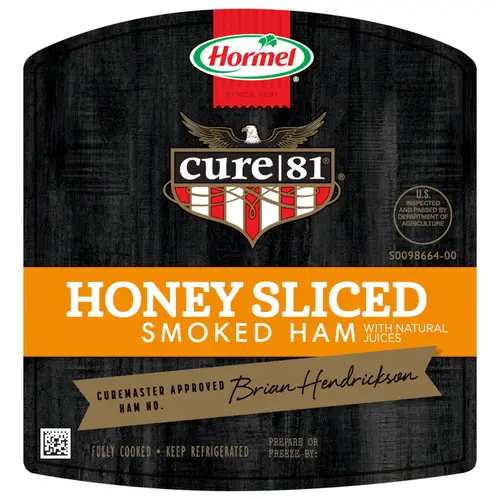 HORMEL CURE 81 Honey Cured Sliced Boneless Quarter Ham, Refrigerated, 1.5-3.0 lb Plastic Vacuum Pack