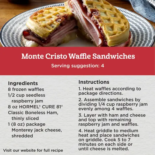 HORMEL CURE 81 Honey Cured Sliced Boneless Quarter Ham, Refrigerated, 1.5-3.0 lb Plastic Vacuum Pack thumbnail 2